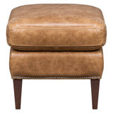 Florence Leather In Venerando Umber Ottoman