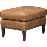 Florence Leather In Venerando Umber Ottoman