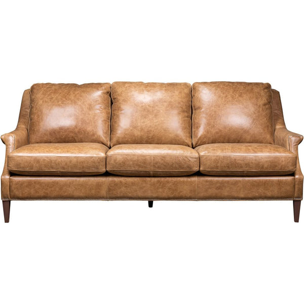 Florence Venerando Umber Leather Sofa