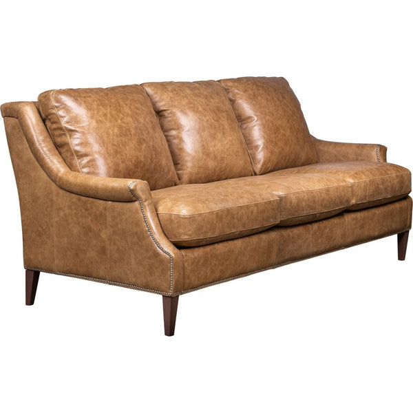 Florence Venerando Umber Leather Sofa