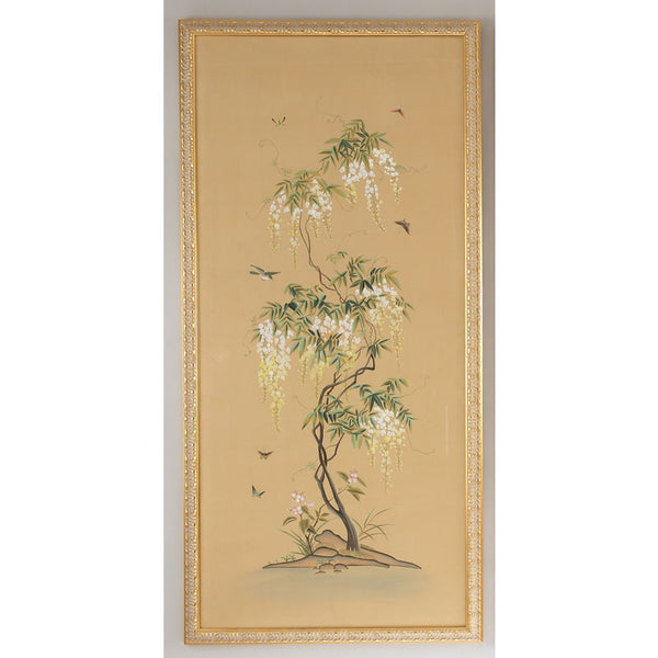 Flowering Tree Panel Hand Painted Artwork-Artwork-Chelsea House-Tree Panel A-LOOMLAN