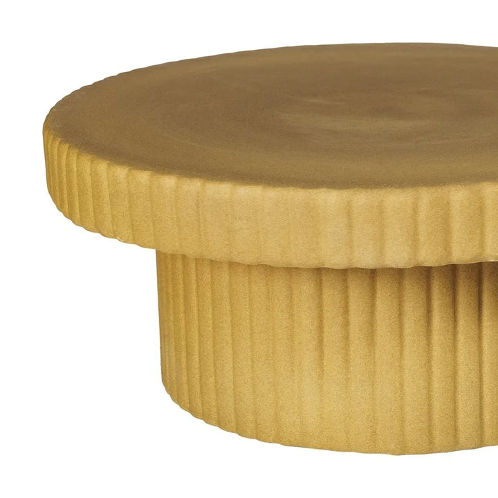 Flute Ceramic Glazed Patio Coffee Table-Outdoor Coffee Tables-Seasonal Living-LOOMLAN