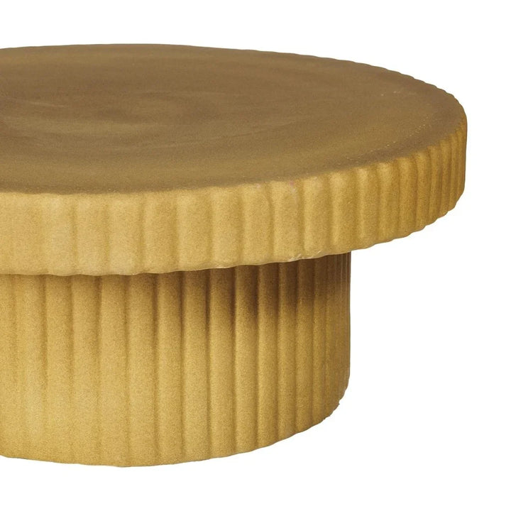 Flute Ceramic Glazed Patio Coffee Table-Outdoor Coffee Tables-Seasonal Living-LOOMLAN