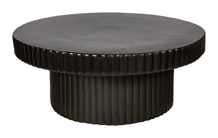 Flute Ceramic Glazed Patio Coffee Table-Outdoor Coffee Tables-Seasonal Living-LOOMLAN