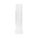 Fluted Acrylic Made Clear Pedestal-Side Tables-Chelsea House-LOOMLAN