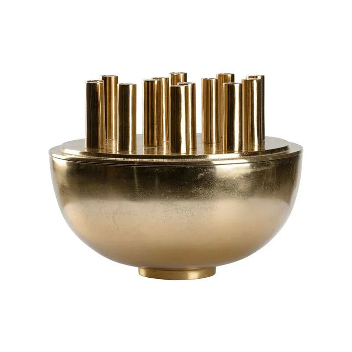 Fluted Brass Vase Style Planter - LOOMLAN - Chelsea House - Planters
