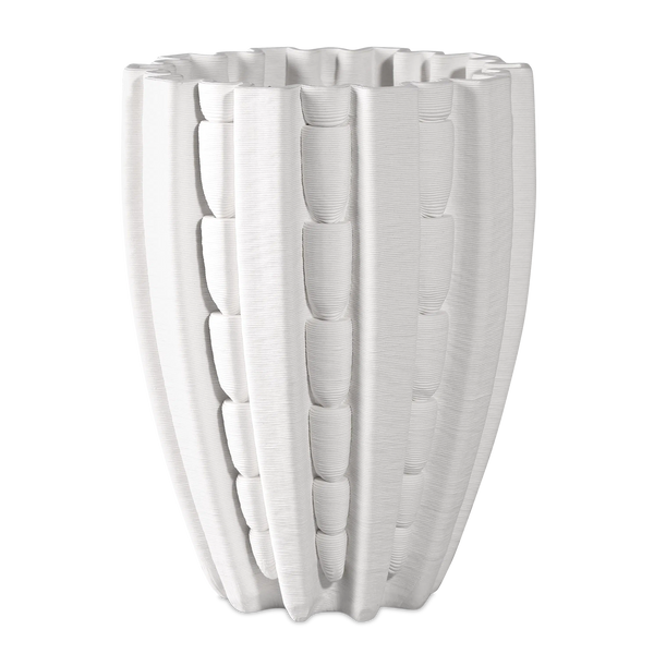 Fluted Medium Vase-Vases & Jars-Currey & Co-LOOMLAN
