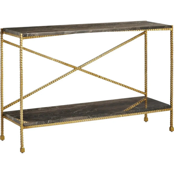 Flying Gold Console Table - LOOMLAN - Currey & Co - Console Tables