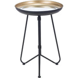 Foley Accent Table Gold & Black Side Tables LOOMLAN By Zuo Modern