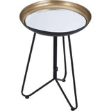 Foley Accent Table Gold & Black Side Tables LOOMLAN By Zuo Modern