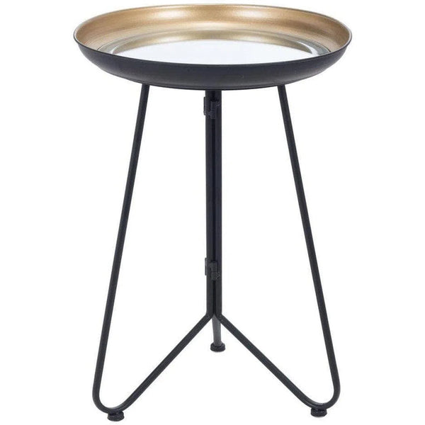 Foley Accent Table Gold & Black Side Tables LOOMLAN By Zuo Modern