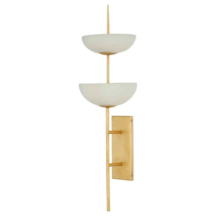 Contemporary Gold Leaf Wall Sconce | LOOMLAN