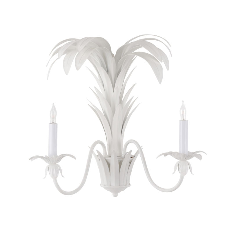 Fontana 2 Arm White Wall Sconce-Wall Sconces-Wildwood-LOOMLAN