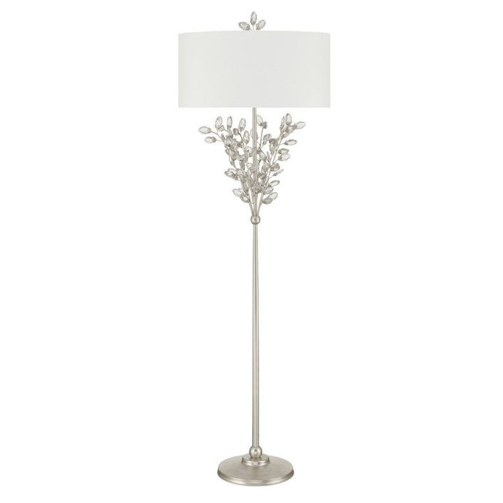 Forget-Me-Not Metal Floor Lamp-Floor Lamps-Currey & Co-Silver-LOOMLAN