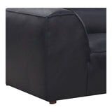 Form Black Leather Corner Chair Modular Component Convertible Leather Sectional Modular Components LOOMLAN By Moe's Home