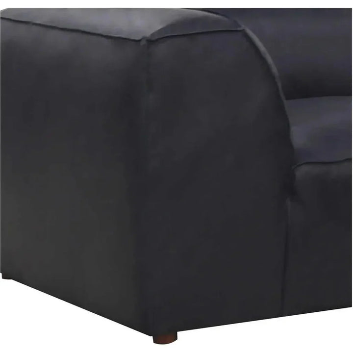 Form Black Modular Couch 3PC Sectional With Ottoman-Modular Sofas-Moe's Home-LOOMLAN
