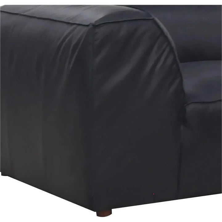 Form Black Modular Couch 3PC Sectional With Ottoman-Modular Sofas-Moe's Home-LOOMLAN