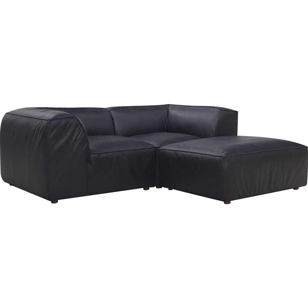 Form Black Modular Sectional Couch 3PC Convertible Modular Sectional With Ottoman Modular Sofas LOOMLAN By Moe's Home