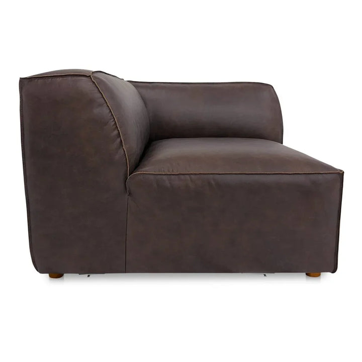 Form Espresso Brown Leather Modular Sofa-Modular Sofas-Moe's Home-LOOMLAN