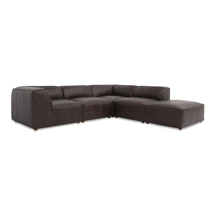 Form Leather Classic L - Shaped Modular Sectional - LOOMLAN - Moe's Home - Sectionals