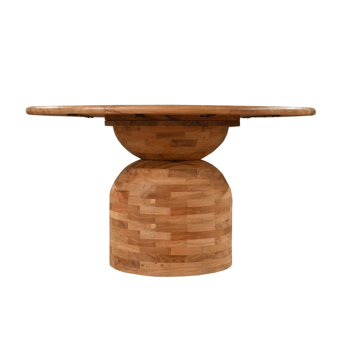 55-Inch Round Acacia Wood Dining Table | LOOMLAN