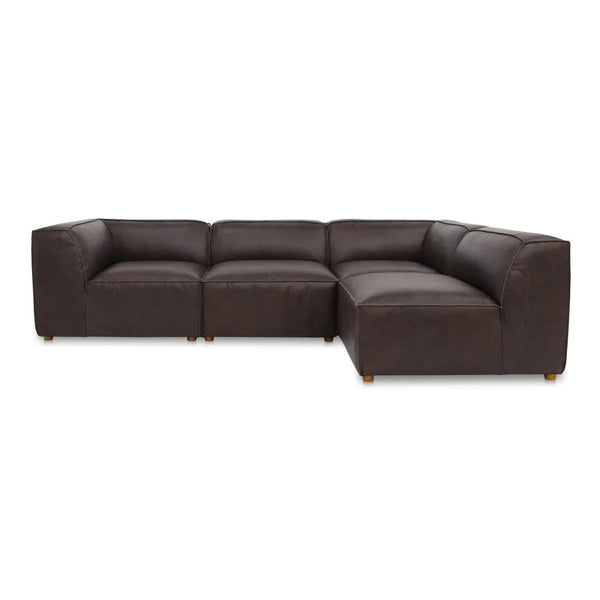 Form Signature Brown Leather Modular Sectional - LOOMLAN - Moe's Home - Sectionals