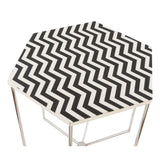 Forma Side Table Black & White Side Tables LOOMLAN By Zuo Modern