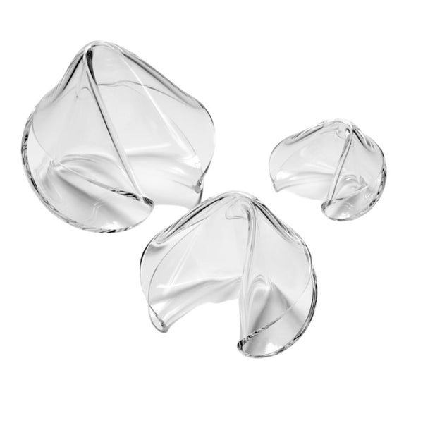Fortune Cookie Clear Acrylic Sculpture 3PC