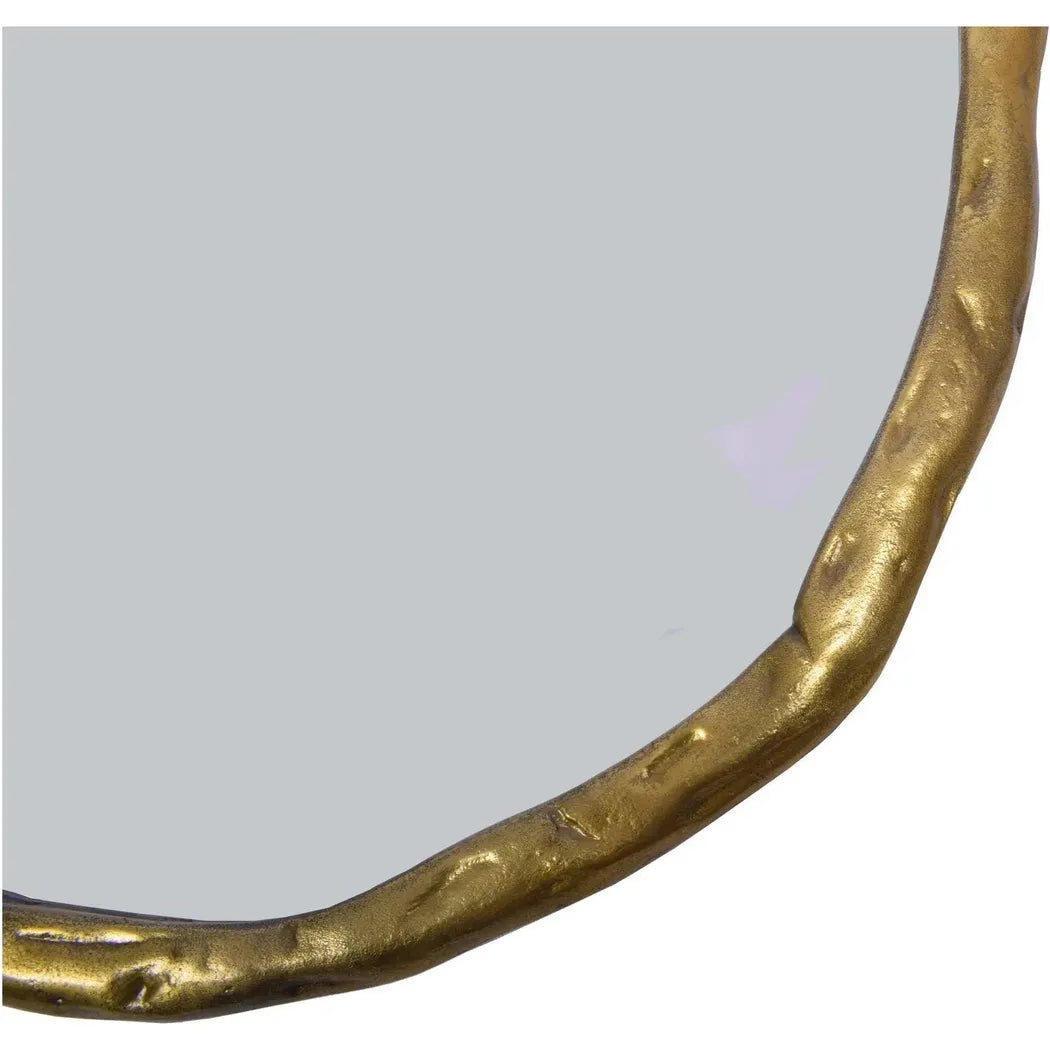 Foundry Large Gold Decorative Wall Mirror Round