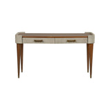 Frances Wooden Brown Writing Desk-Home Office Desks-Wildwood-LOOMLAN