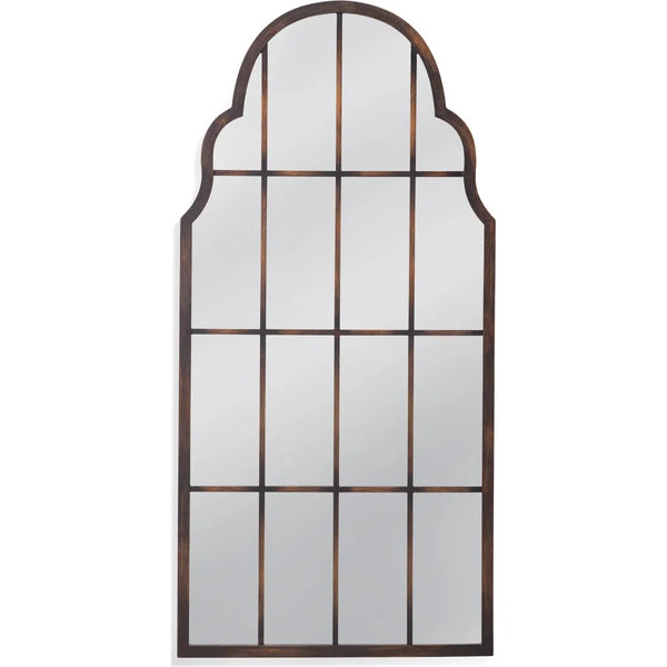 Francisco Wood Black & Brown Vertical Floor Mirror