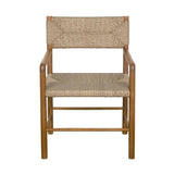 Franco Teak Wood Arm Chair-Club Chairs-Noir-LOOMLAN