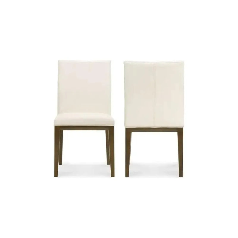 Frankie Leather Side Dining Chair 2PC-Dining Chairs-Moe's Home-LOOMLAN