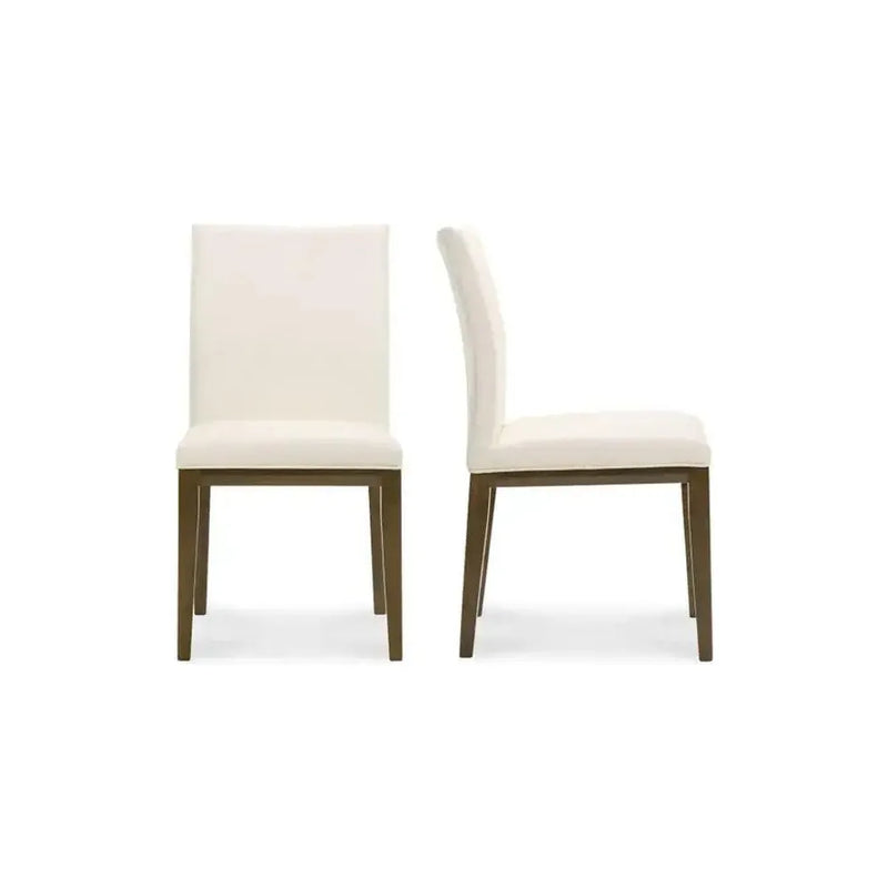 Frankie Leather Side Dining Chair 2PC-Dining Chairs-Moe's Home-White-LOOMLAN