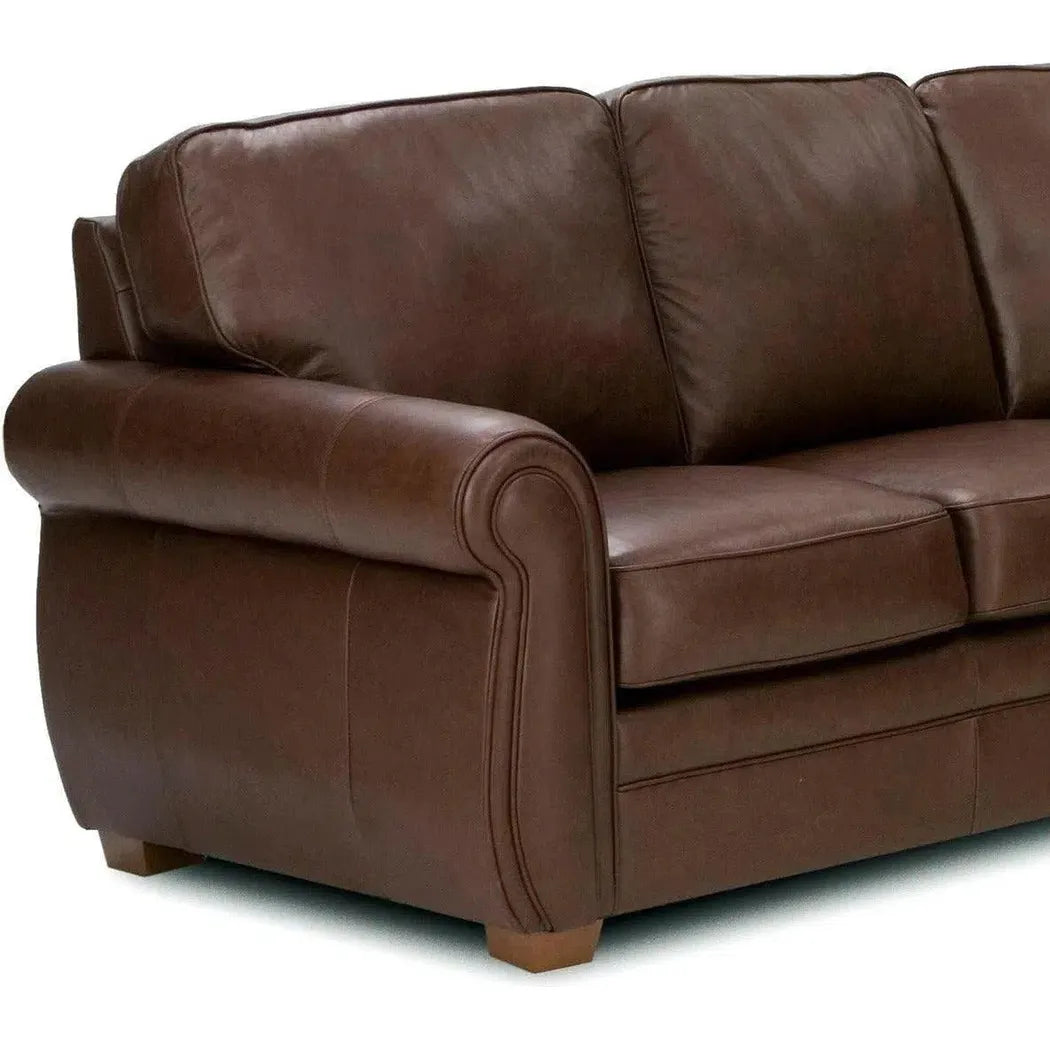 Franklin Symmetrical Leather Sectional Made to Order