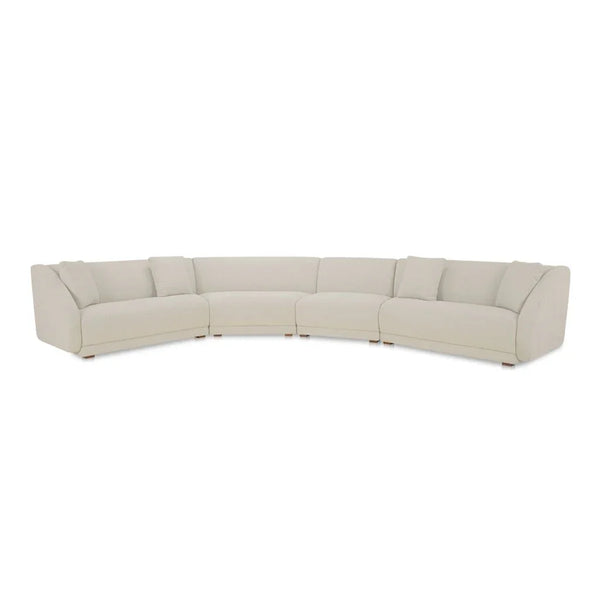 Fraser Angled Side Sectional Sofa (Set Of 4)-Modular Sofas-Moe's Home-Off White-LOOMLAN