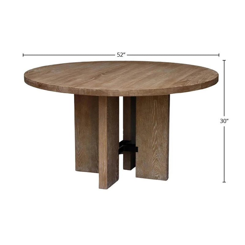 Fraser Unique BaseRound Dining Table-Dining Tables-LH Imports-LOOMLAN