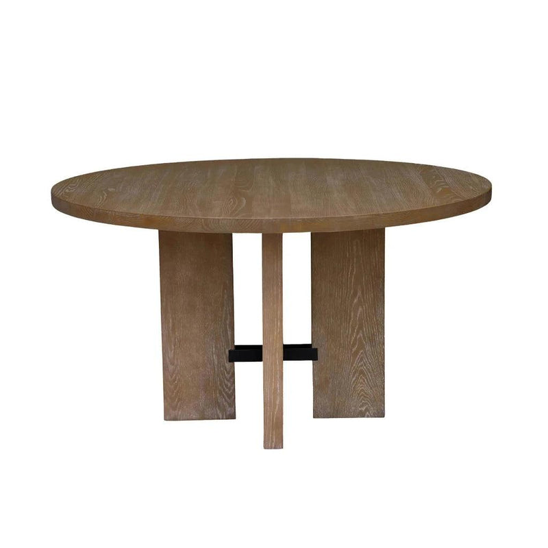 Fraser Unique BaseRound Dining Table-Dining Tables-LH Imports-LOOMLAN