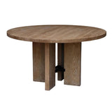 Fraser Unique BaseRound Dining Table-Dining Tables-LH Imports-LOOMLAN