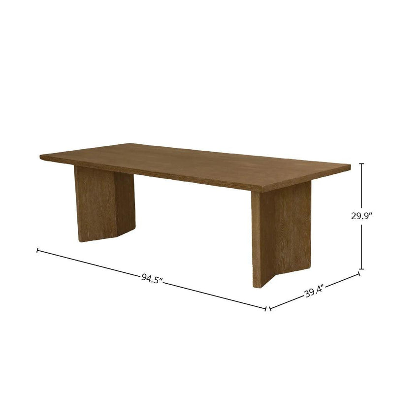 Fraser Wooden Rectangular Dining Table-Dining Tables-LH Imports-LOOMLAN