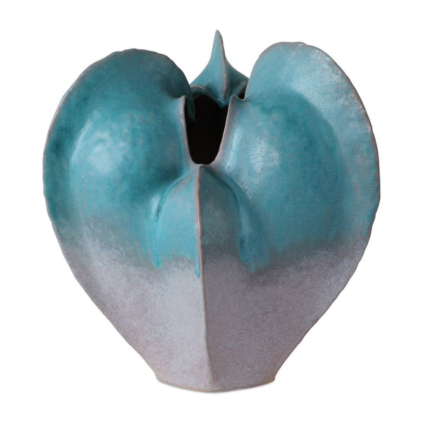 Free-Form Blue Porcelain Vase