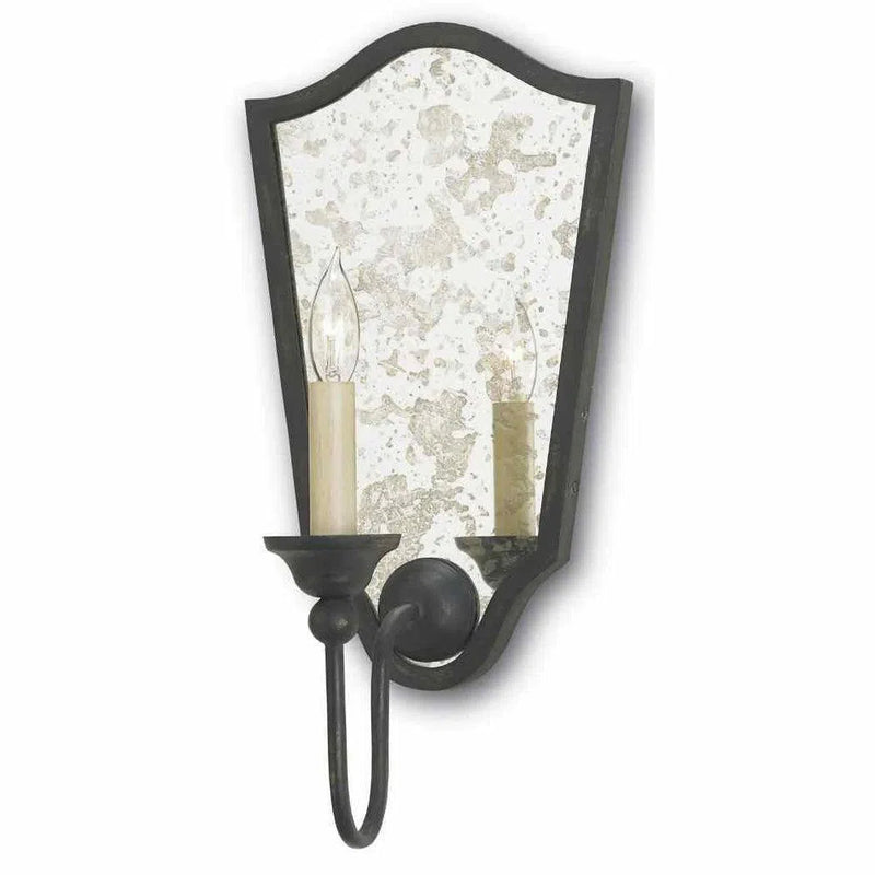 French Black Antique Marseille Wall Sconce Wall Sconces LOOMLAN By Currey & Co