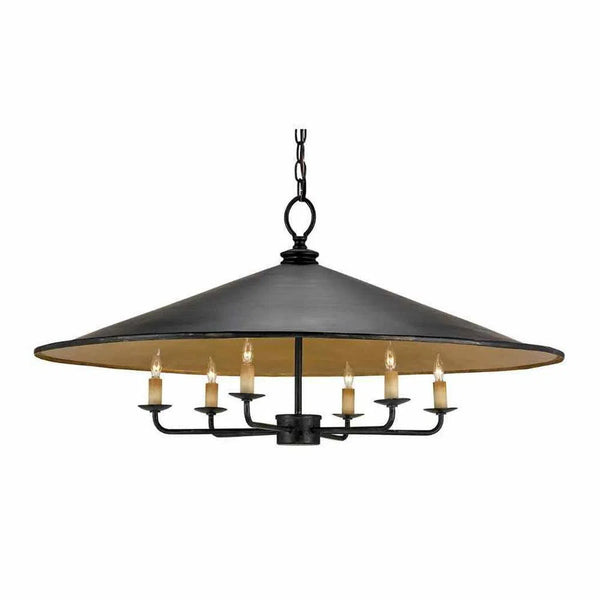 French Black Gold Brussels Chandelier Chandeliers LOOMLAN By Currey & Co