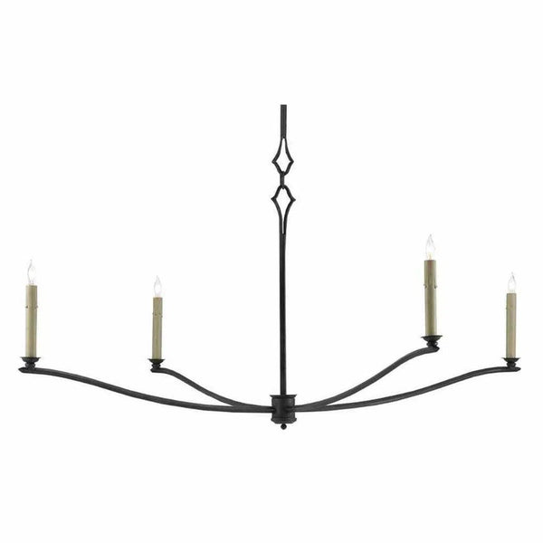 French Black Knole Chandelier Chandeliers LOOMLAN By Currey & Co