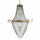 French Gold Leaf Iron Lucien Chandelier