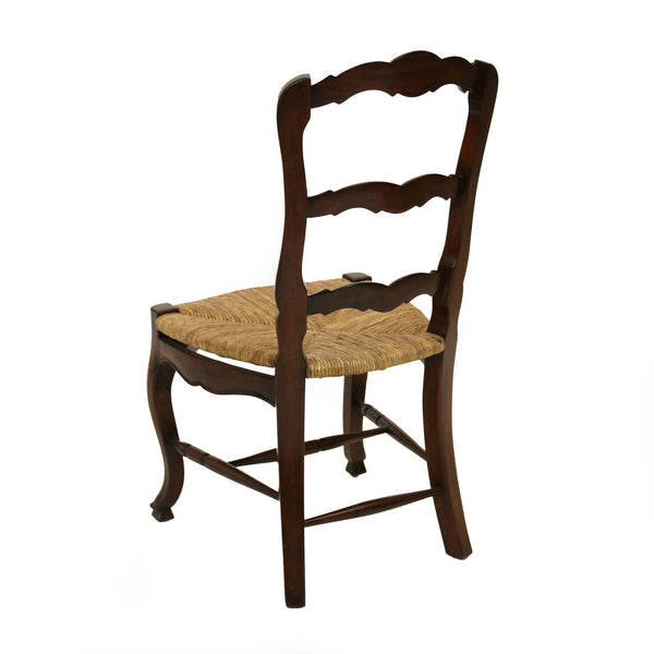 French Ladderback Mahogany Side Chair Set of 2-Dining Chairs-Furniture Classics-LOOMLAN