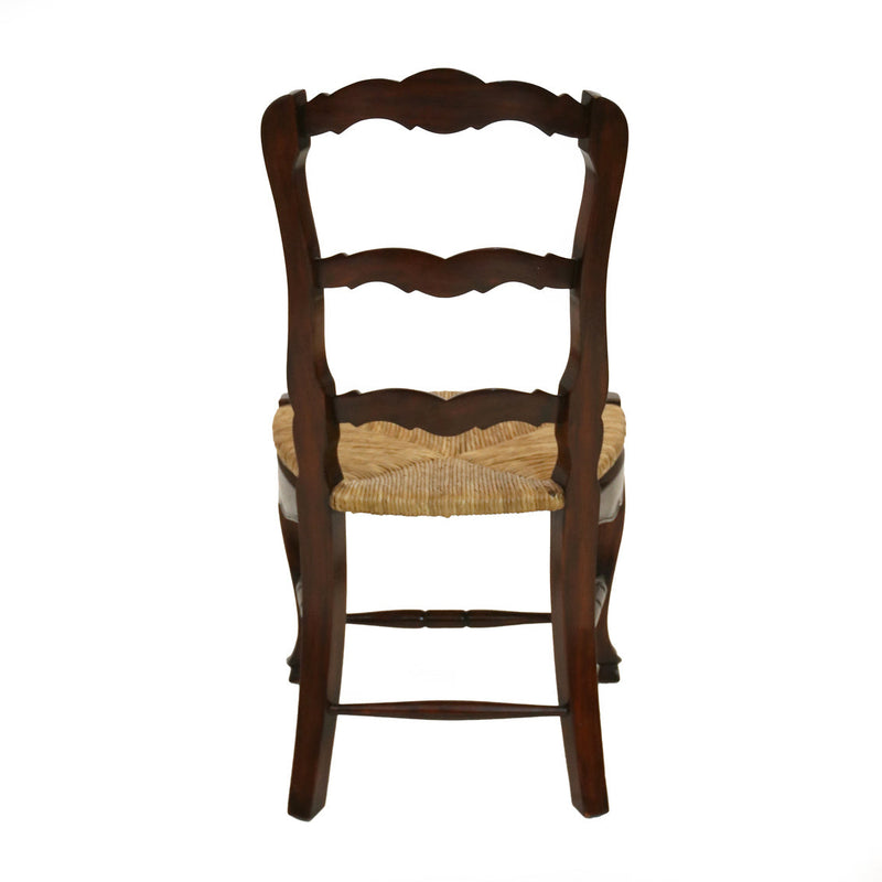 French Ladderback Mahogany Side Chair Set of 2-Dining Chairs-Furniture Classics-LOOMLAN