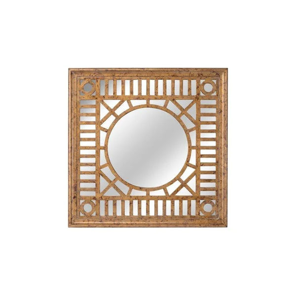 Fret Fretwork Framed Wall Mirror - LOOMLAN - Chelsea House - Wall Mirrors