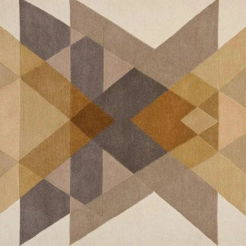 Freya Mustard Brown Wool Rug Design