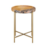 Freya Purple Breccia Modern Accent Table